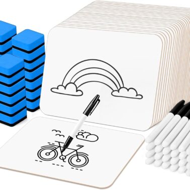 Dry Erase LapBoards, PANDRI 26 Pack Double Sided 12.5 x 9 Inch Whiteboards with 26 Erasers and 26 Markers, Dry Erase Boards for Students Classroom Teacher Supplies